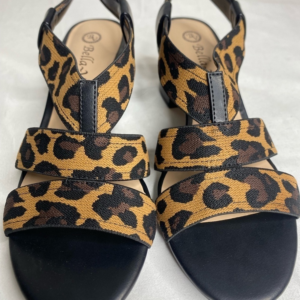 Bella Vita Womens Leopard Jodi Stretch Sandals US 6.5M New Open Toe Shoes - Picture 10 of 10